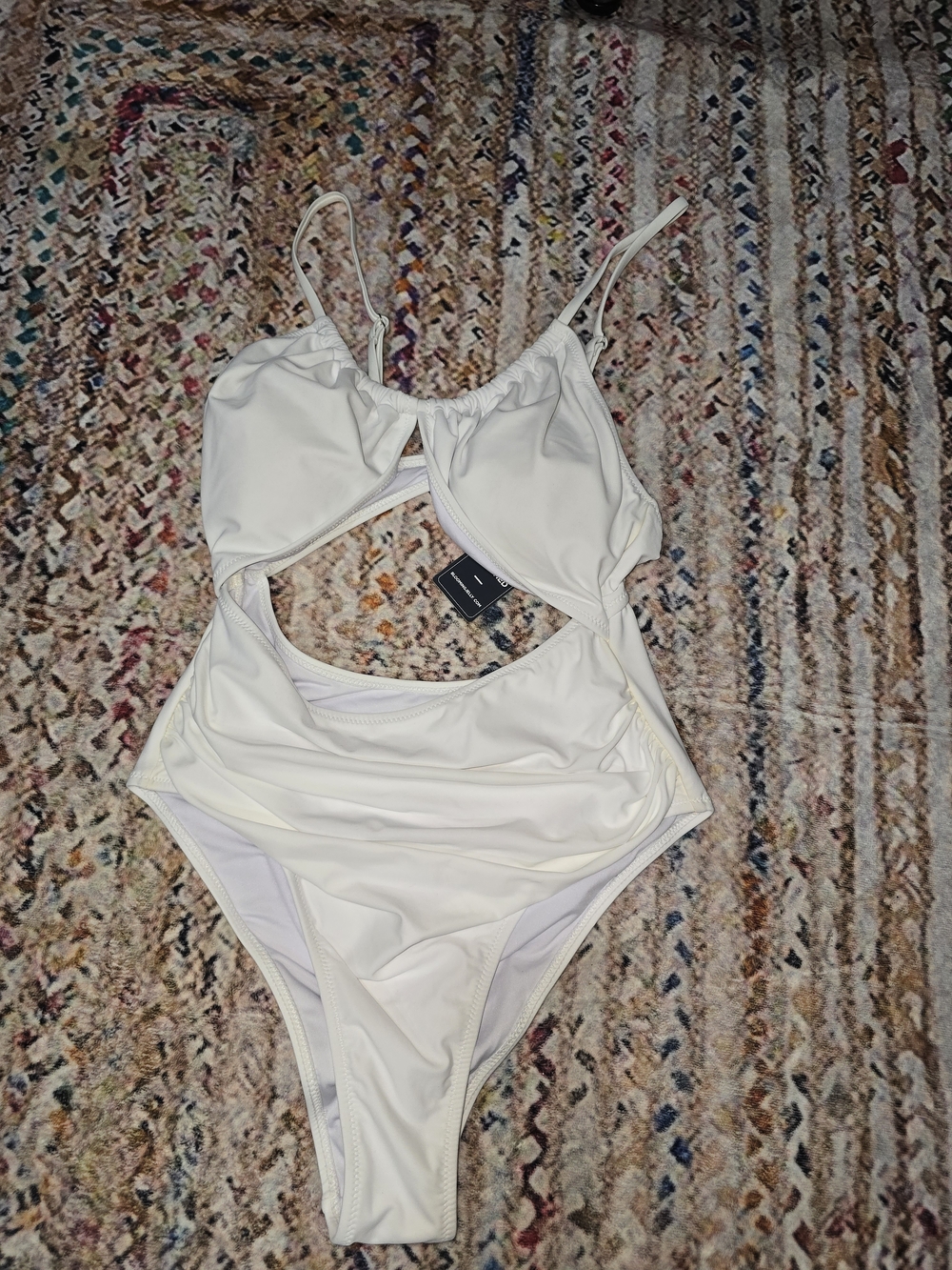 White Cutout One-Piece Swimsuit